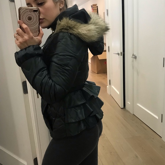 Juicy Couture Green Ruffle Jacket - Picture 2 of 5